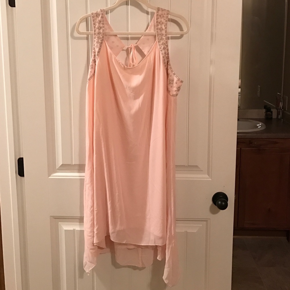 Pale Pink Chiffon Dress